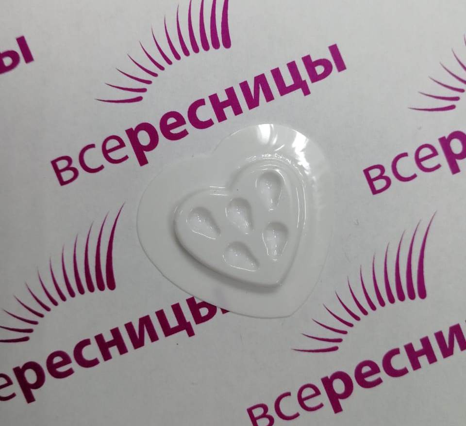 Палетка для клея "Сердце", 5 лунок