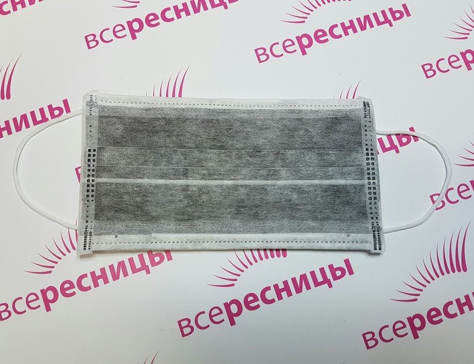 Маска медицинская угольная